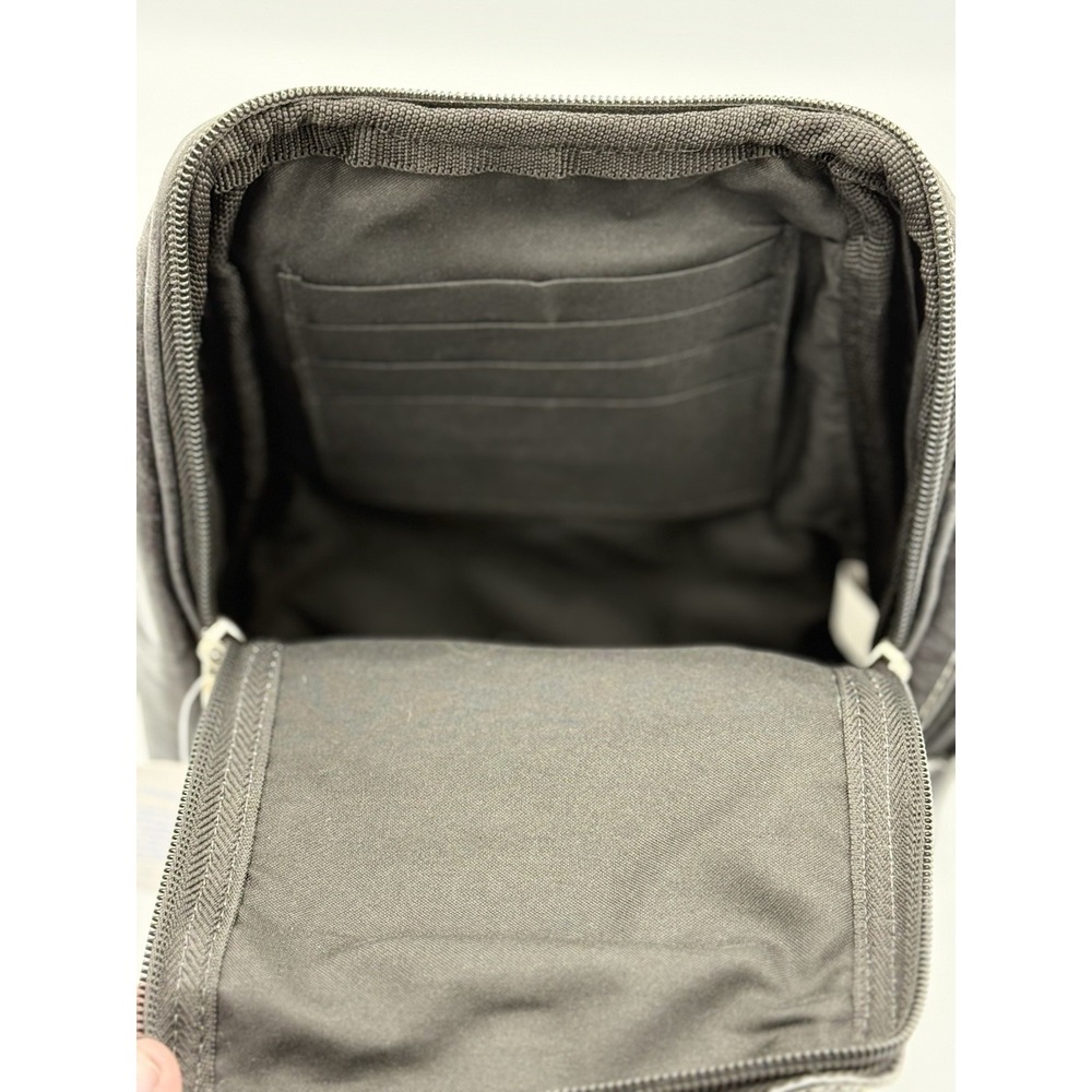 David King Boston Leather Back Pack Shoulder Bag Black Style 3363 Pockets NWT - Picture 10 of 14